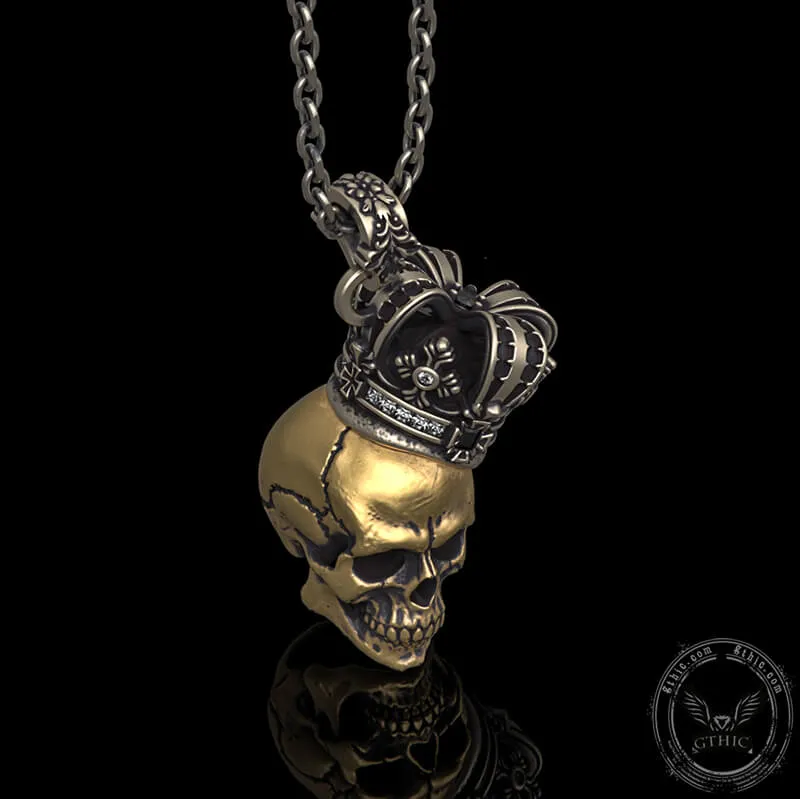 Crown Skull Sterling Silver Pendant sold by GTHIC product image thumbnail 3