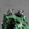 Gothic Skull Pirate Biting Sword Stainless Steel Earrings sold by GTHIC