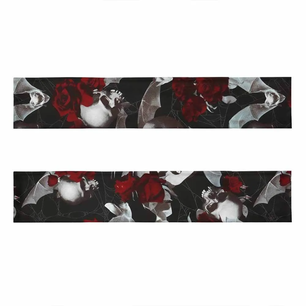 Rose Skull Print Warm Chunky Knitted Scarf sold by GTHIC product image thumbnail 3