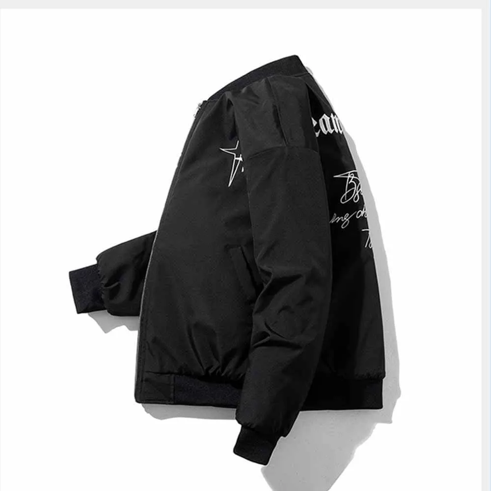 Vintage Star Embroidered Thickened Bomber Jacket sold by GTHIC product image thumbnail 4