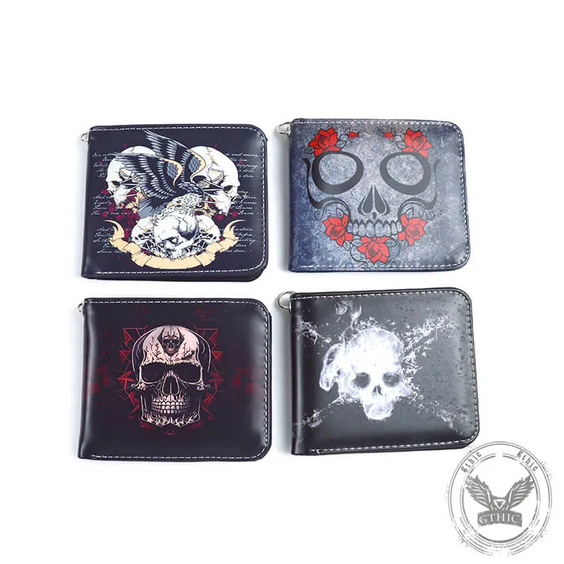 Gothic Skull Print Bifold Chain Wallet sold by GTHIC product image thumbnail 3