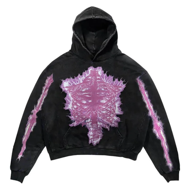 Black Skeleton Polyester Hoodies sold by GTHIC