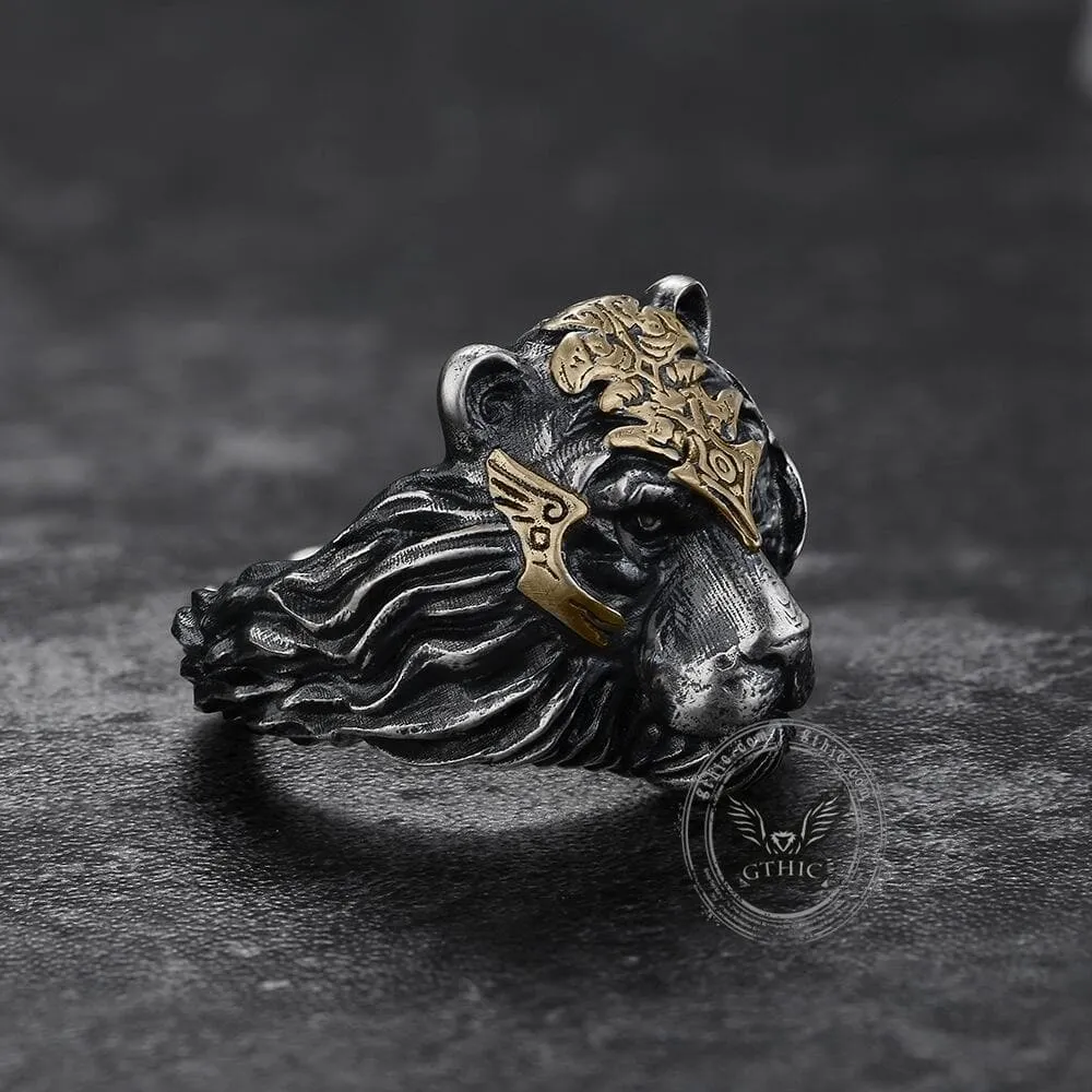 Majestic Tiger Head Sterling Silver Ring sold by GTHIC product image thumbnail 4