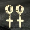 Simple Cross Stainless Steel Hoop Earrings sold by GTHIC
