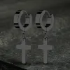 Simple Cross Stainless Steel Hoop Earrings sold by GTHIC