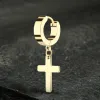 Simple Cross Stainless Steel Hoop Earrings sold by GTHIC