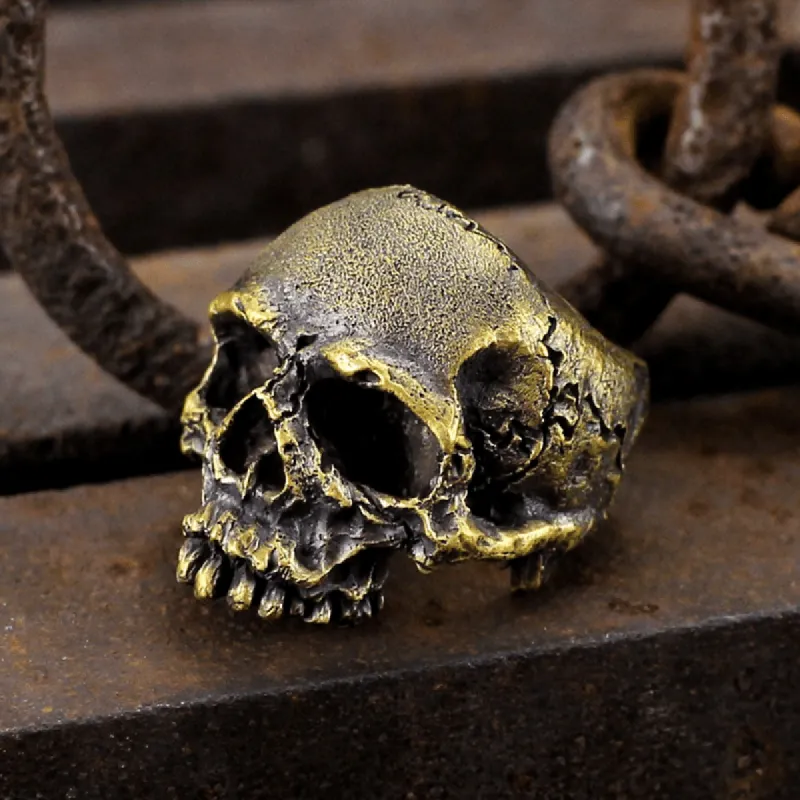 Dark Pioneer Brass Skull Ring sold by GTHIC