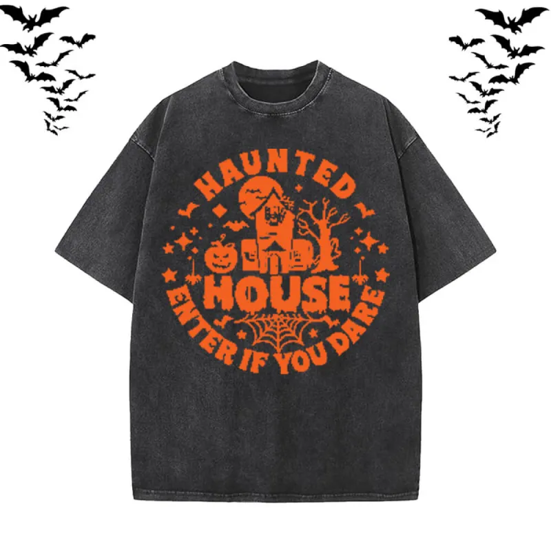 Halloween Funny Saying Vintage Washed T-shirt sold by GTHIC