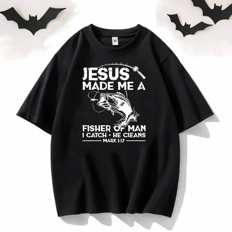 Jesus Made Me A Fisher Short Sleeve T-shirt sold by GTHIC