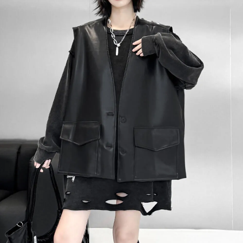 Street Style Loose Distressed Ripped Mid-Length Sweatshirt sold by GTHIC product image thumbnail 3