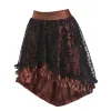 Gothic Flocking Print Double Layer Mesh Swallowtail Skirt sold by GTHIC