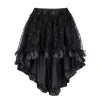 Gothic Flocking Print Double Layer Mesh Swallowtail Skirt sold by GTHIC