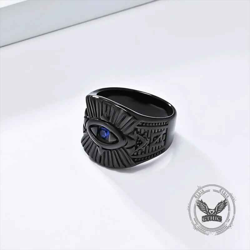 Vintage God's Eye Egyptian Pharaoh Eye Stainless Steel Ring sold by GTHIC product image thumbnail 4