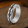 Simple Dragon Pattern Stainless Steel Spinner Ring sold by GTHIC