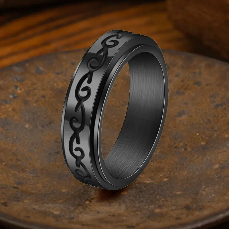 Simple Dragon Pattern Stainless Steel Spinner Ring sold by GTHIC product image thumbnail 5