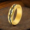 Simple Dragon Pattern Stainless Steel Spinner Ring sold by GTHIC