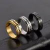 Simple Dragon Pattern Stainless Steel Spinner Ring sold by GTHIC