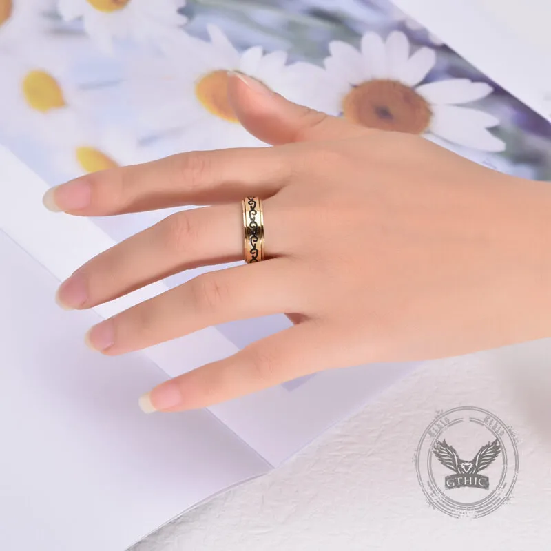 Simple Dragon Pattern Stainless Steel Spinner Ring sold by GTHIC product image thumbnail 2