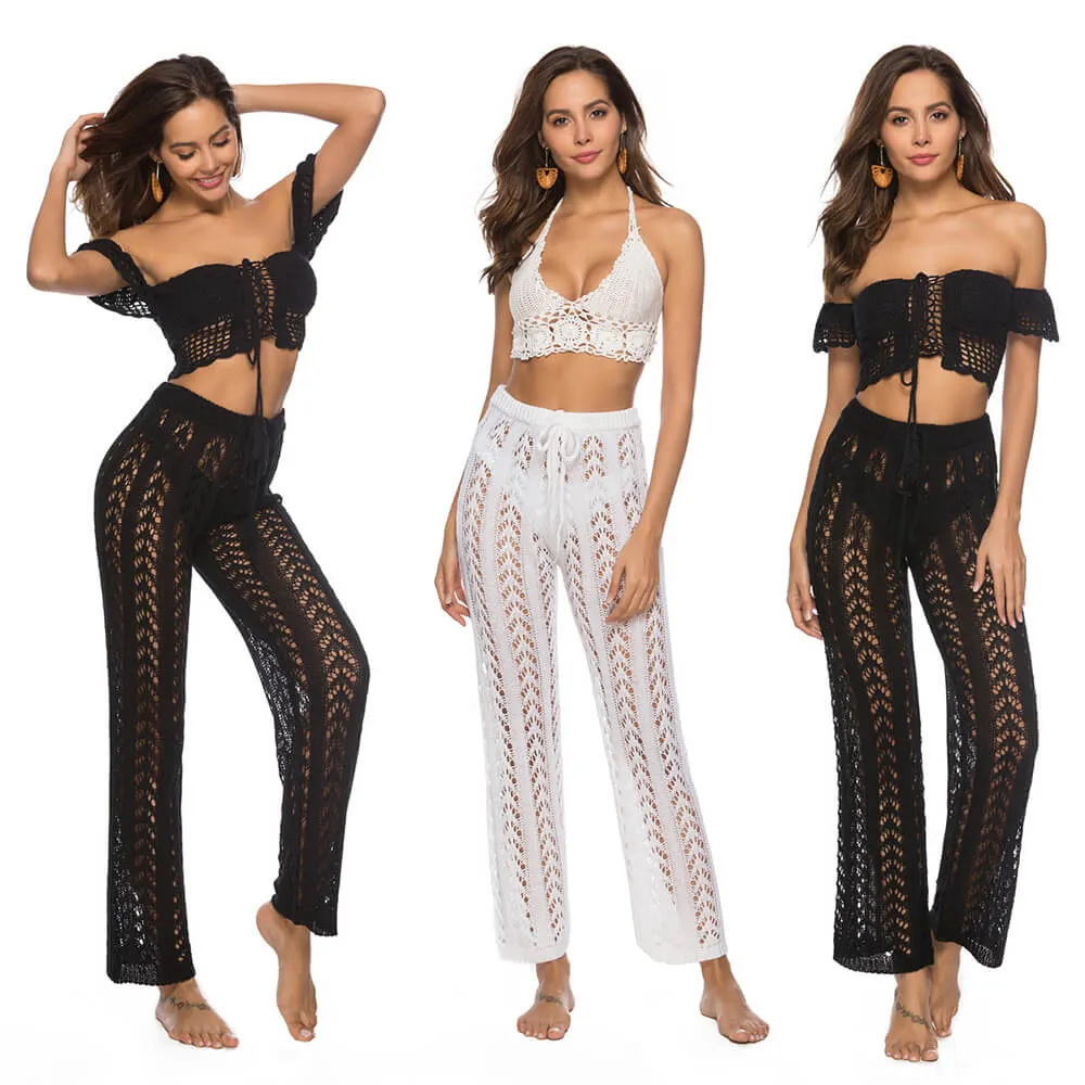 Holiday Style Loose Mesh Hollow Beach Pants sold by GTHIC