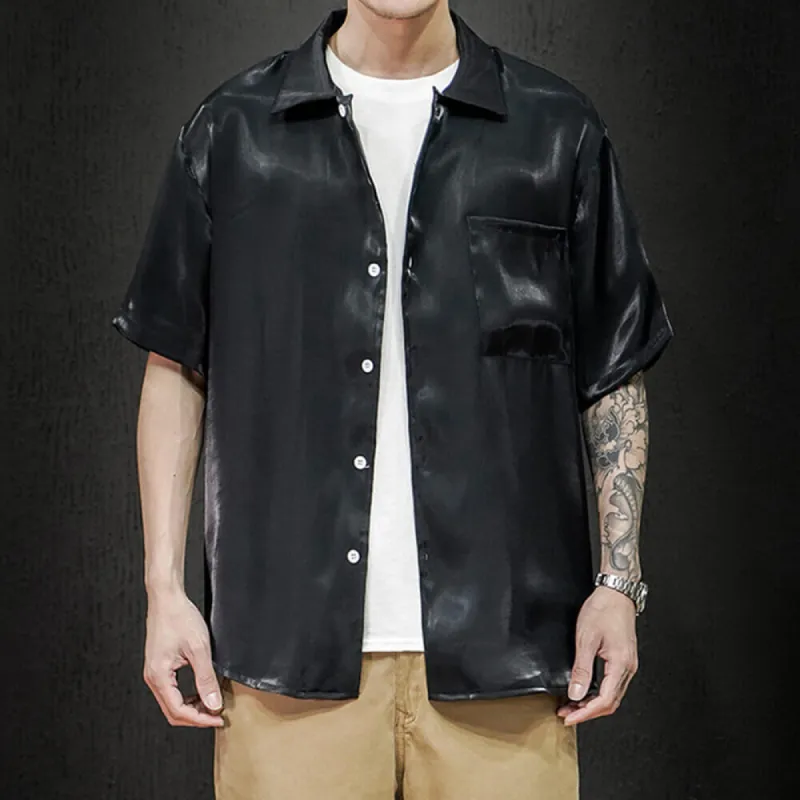 Japanese Polarized Reflective Loose Ice Silk Short-Sleeved Shirt sold by GTHIC