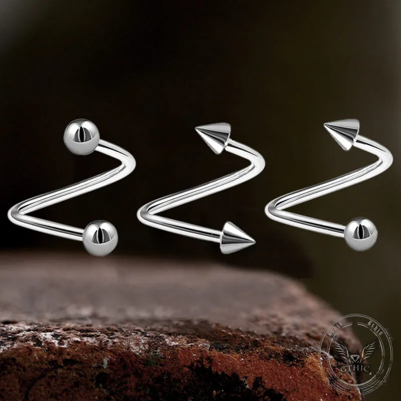 S-Shaped G23 Titanium Piercing Nose Stud Earrings sold by GTHIC