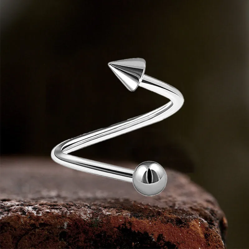 S-Shaped G23 Titanium Piercing Nose Stud Earrings sold by GTHIC product image thumbnail 5