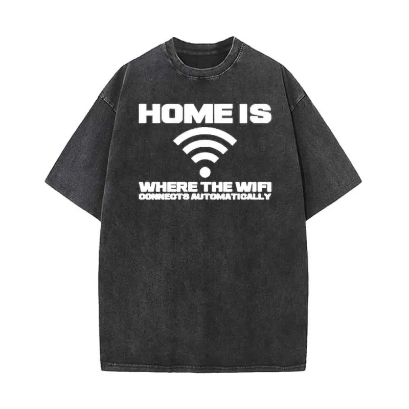 Home Is Where The Wifi Vintage Washed T-shirt sold by GTHIC