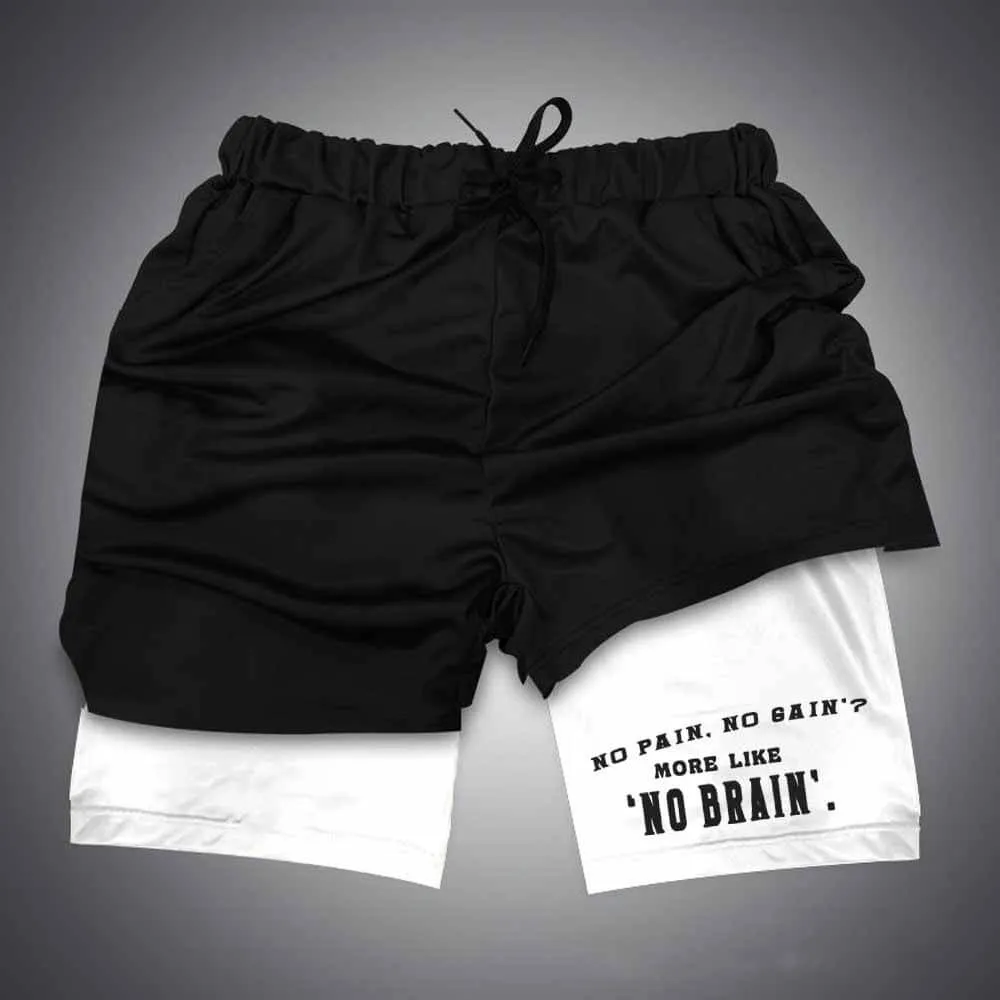 No Pain No Chain No Brain Lace-Up Gym Shorts sold by GTHIC