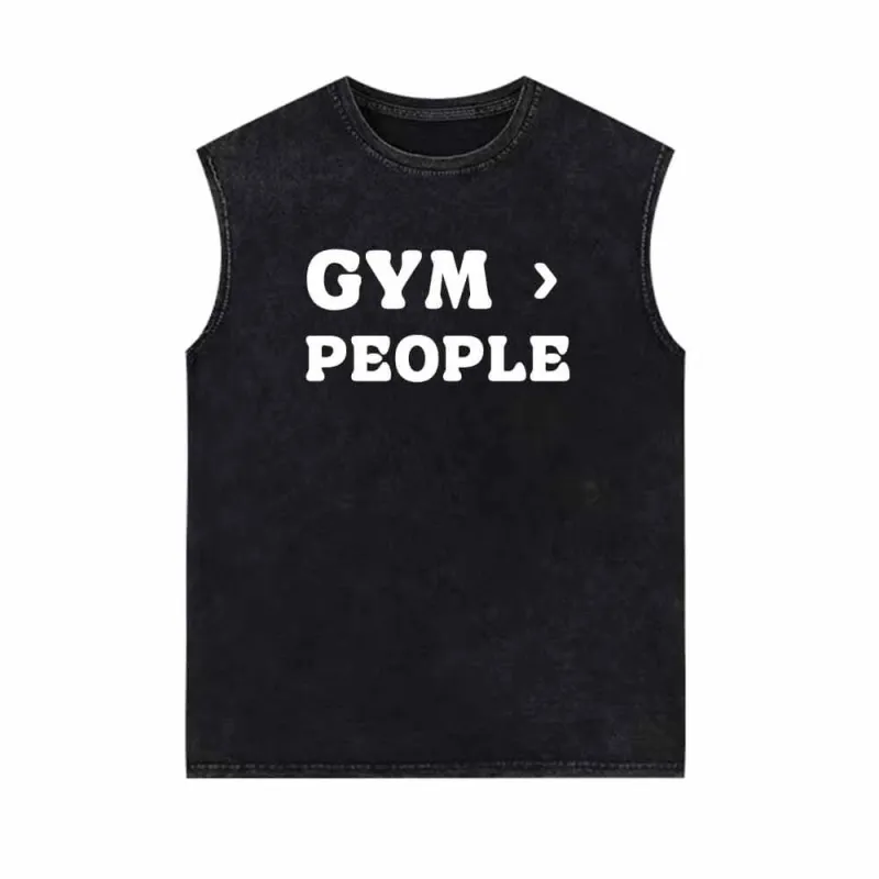 Gym > People Print Vintage Washed Vest Top sold by GTHIC