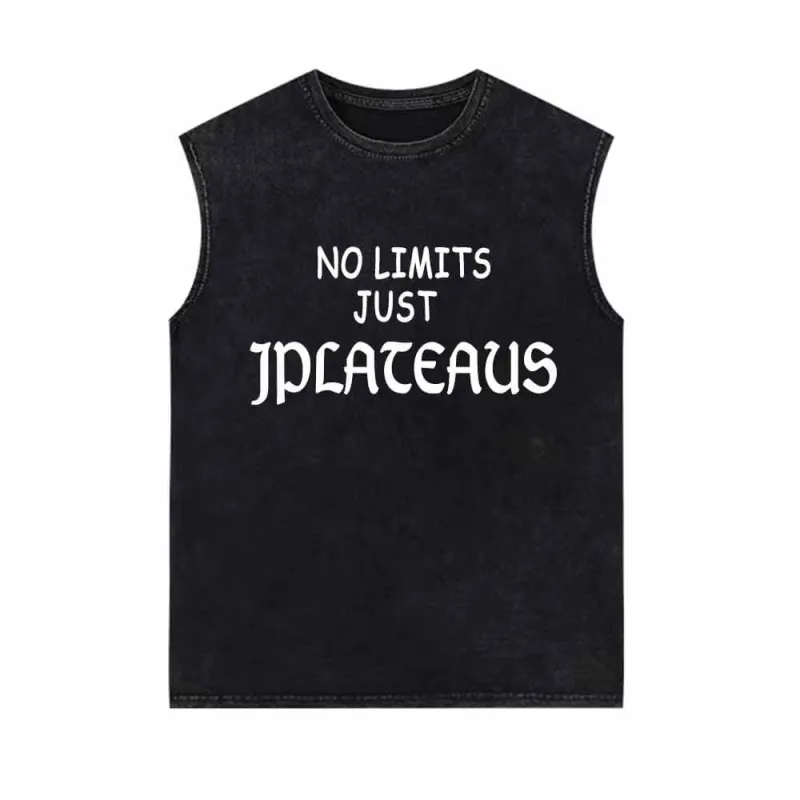 No Limits Just Plateaus Vintage Washed Vest Top sold by GTHIC