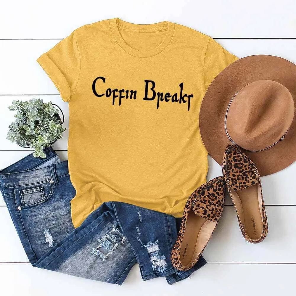 Coffin Breaks Print Casual Crew Neck T-shirt sold by GTHIC product image thumbnail 3