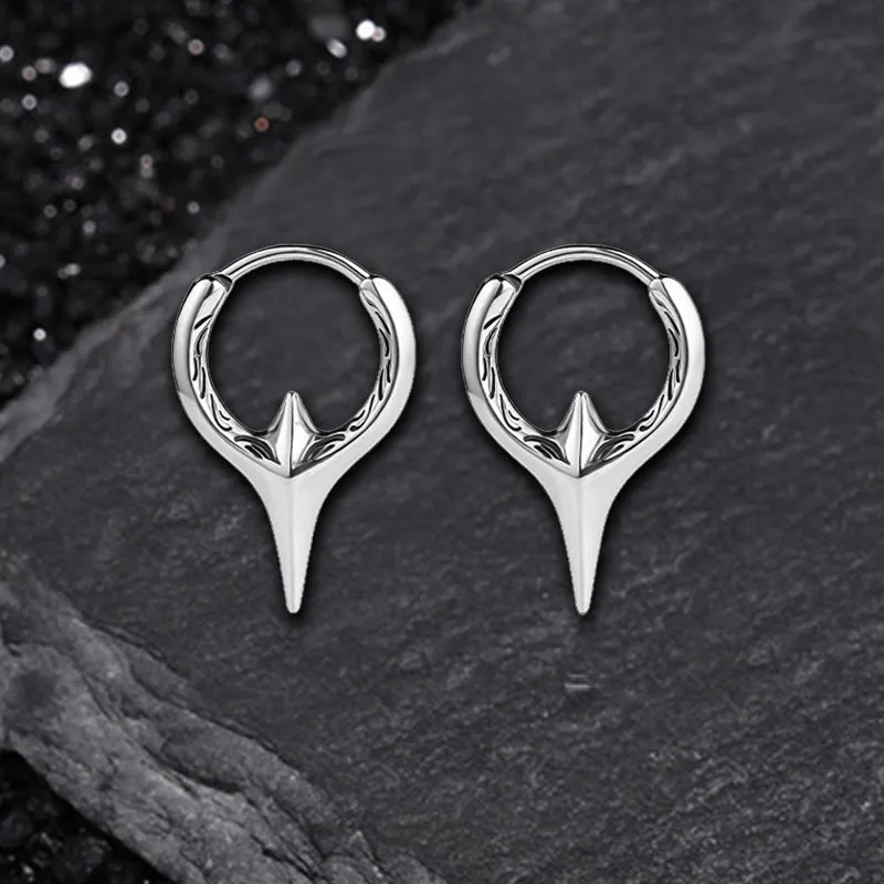 Fashion Geometric Sword Stainless Steel Hoop Earrings sold by GTHIC