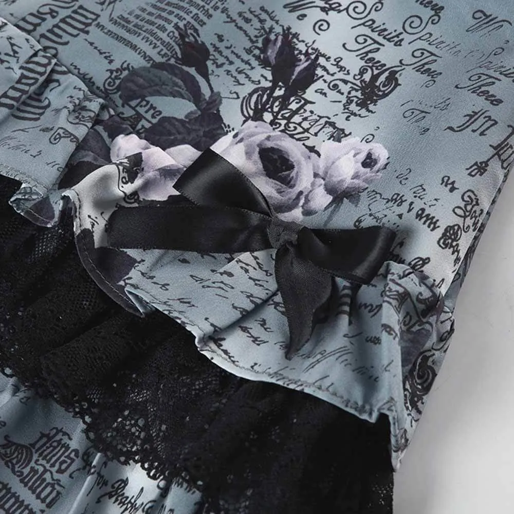 Gothic Dark Lace Bow Low Waist Mini Cake Skirt sold by GTHIC product image thumbnail 4