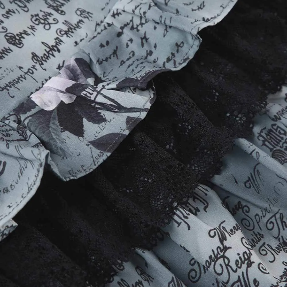 Gothic Dark Lace Bow Low Waist Mini Cake Skirt sold by GTHIC product image thumbnail 3