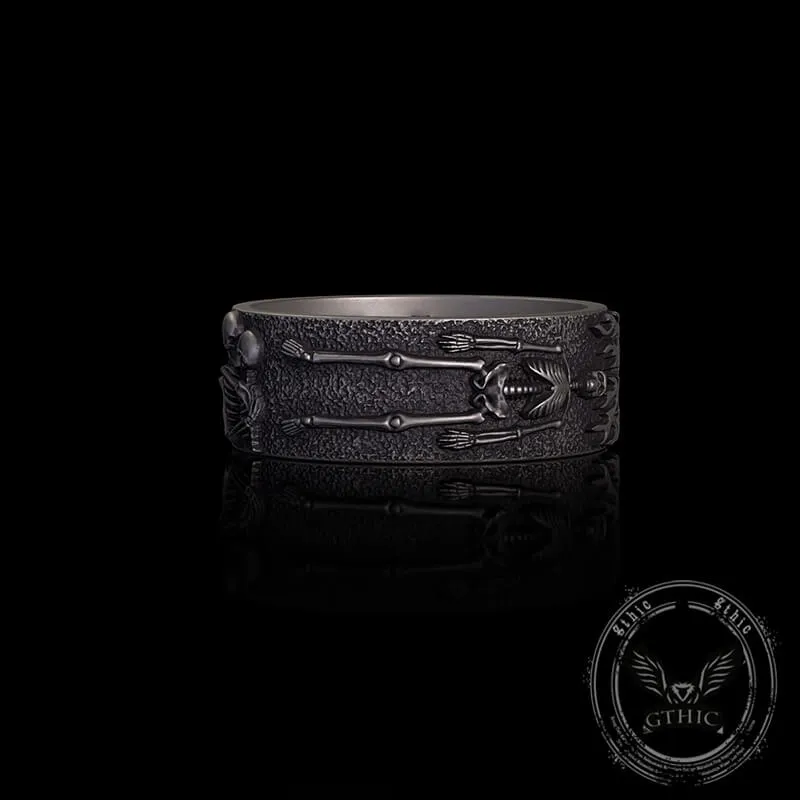 Till Death Do Us Part Heart Sterling Silver Skeleton Ring sold by GTHIC product image thumbnail 3