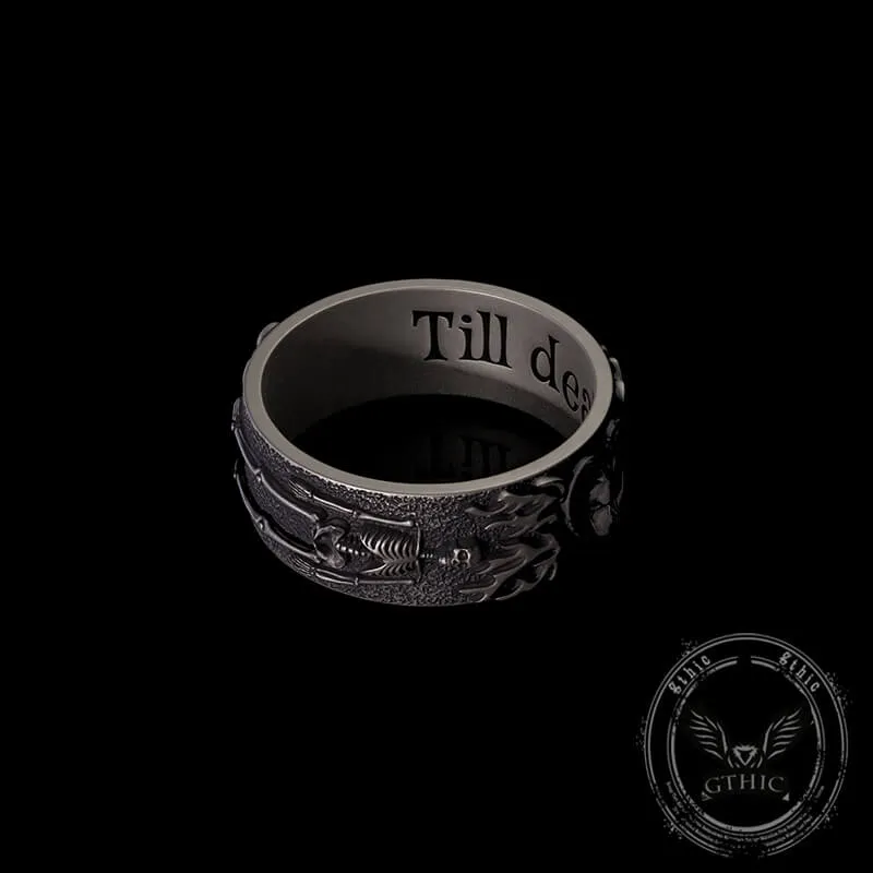 Till Death Do Us Part Heart Sterling Silver Skeleton Ring sold by GTHIC product image thumbnail 5