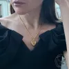 Gold Heart Shape Openable Copper Locket Necklace sold by GTHIC