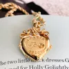 Gold Heart Shape Openable Copper Locket Necklace sold by GTHIC