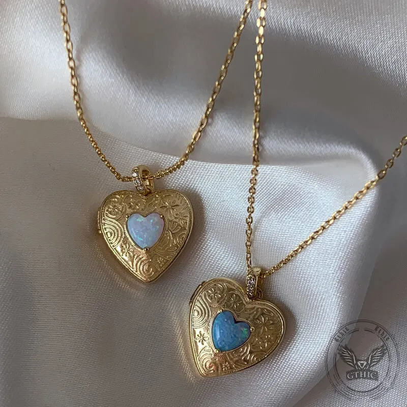 Simple Peach Heart Openable Copper Locket Necklace sold by GTHIC