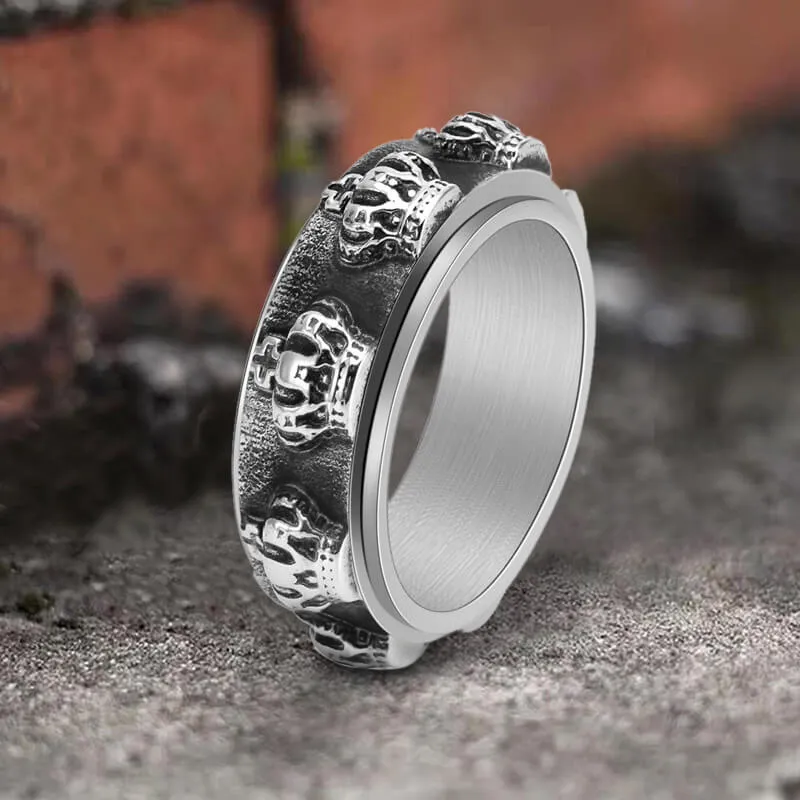 Vintage Crown Stainless Steel Spinner Ring sold by GTHIC product image thumbnail 3