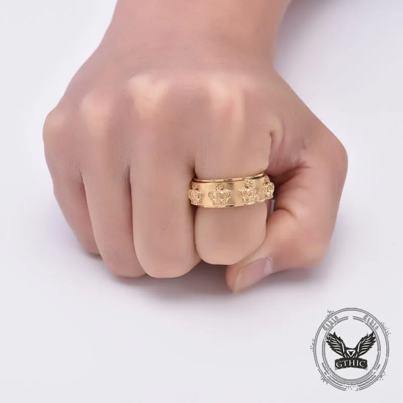 Vintage Crown Stainless Steel Spinner Ring sold by GTHIC product image thumbnail 2