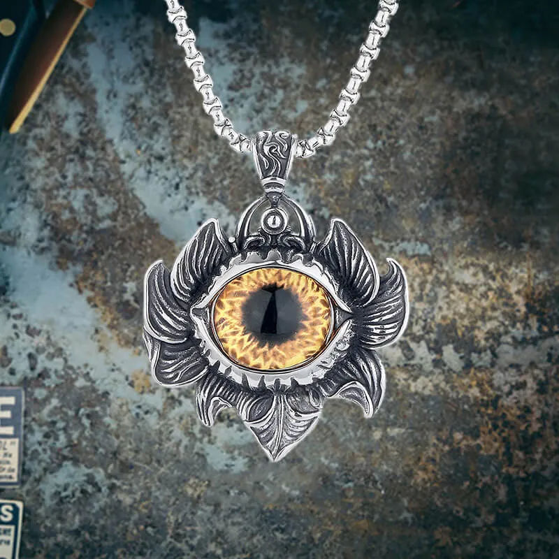 Vintage Pattern Devil Eye Stainless Steel Pendant sold by GTHIC