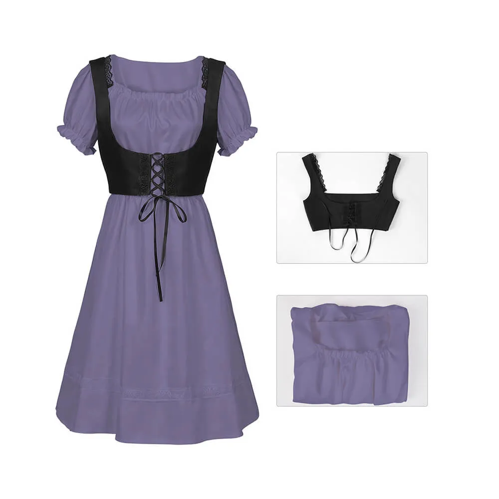 Gothic Square Neck Ruffle Dress Vest Set sold by GTHIC product image thumbnail 5