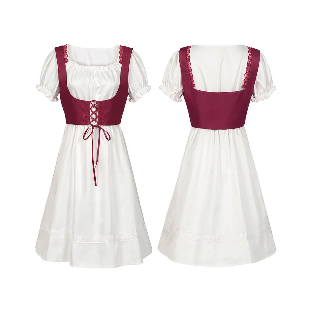 Gothic Square Neck Ruffle Dress Vest Set sold by GTHIC