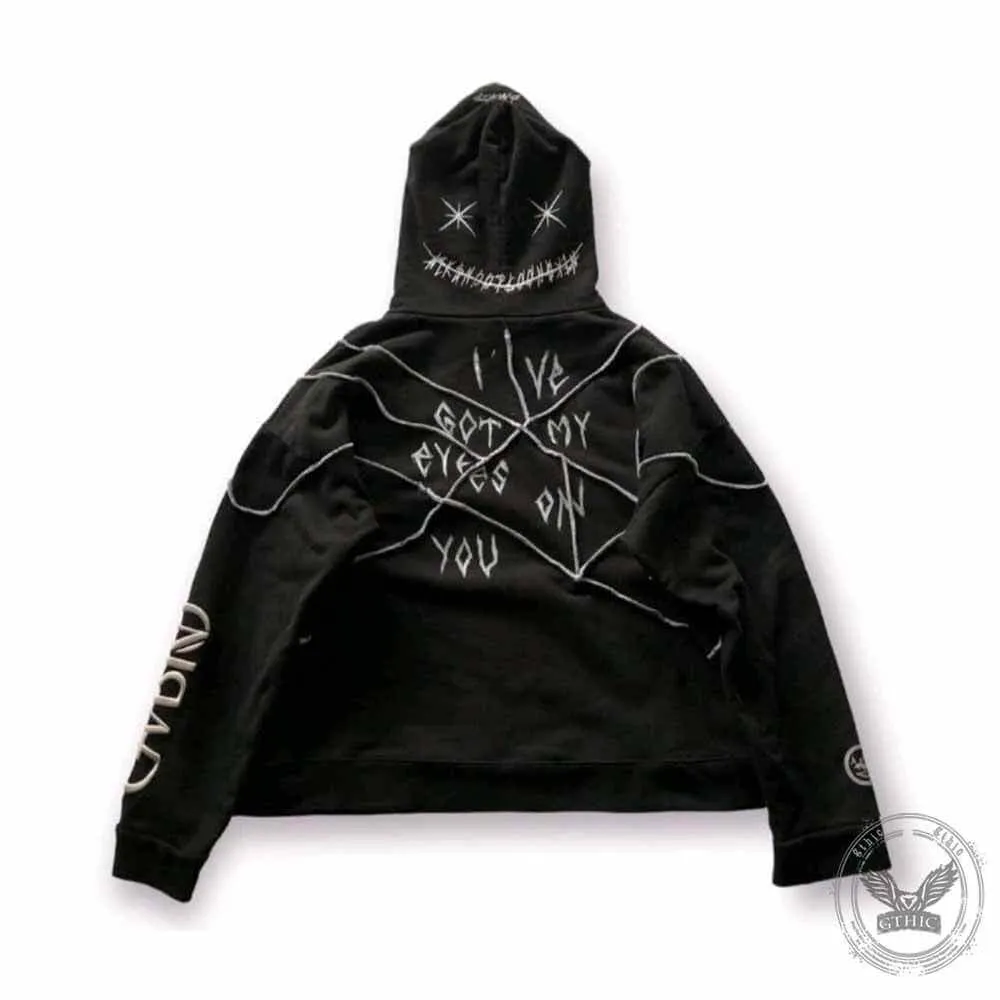 Gothic 3D Dark Girl Print Embroidery Loose Hoodie sold by GTHIC product image thumbnail 3