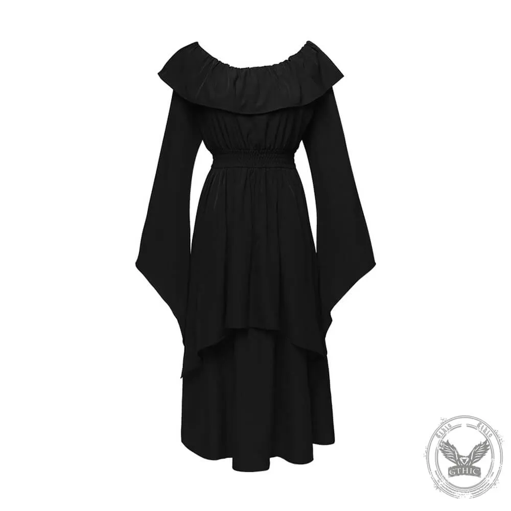 Gothic Crew Neck Solid Color Victorian Dress sold by GTHIC product image thumbnail 4