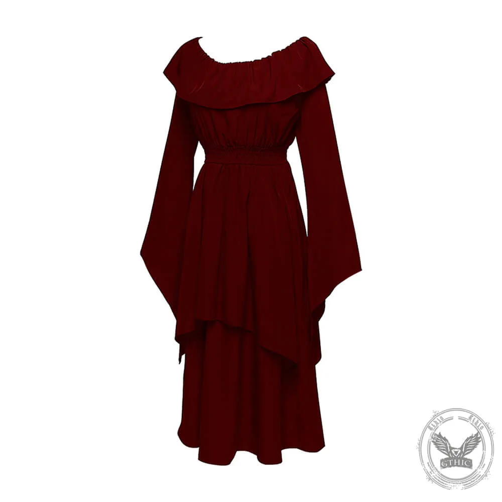 Gothic Crew Neck Solid Color Victorian Dress sold by GTHIC product image thumbnail 3