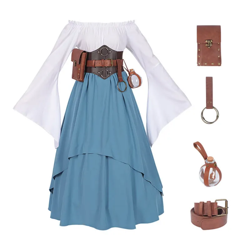 Vintage Medieval Flying Sleeves Victorian Dress Set sold by GTHIC