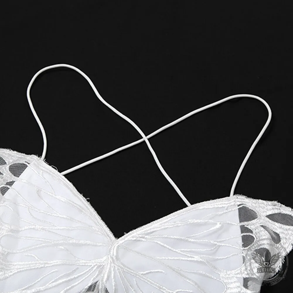 Slim Fit Sexy Lace-Up Backless Butterfly Strappy Vest sold by GTHIC product image thumbnail 5