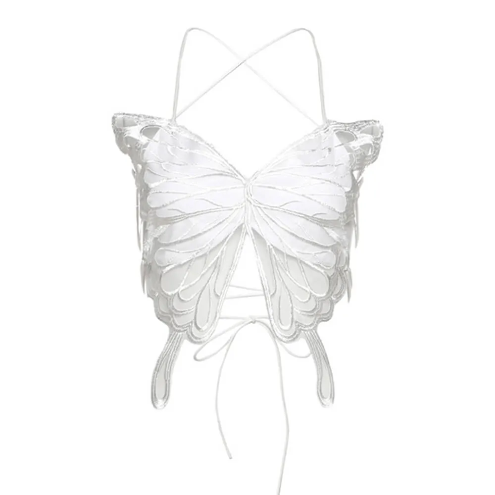 Slim Fit Sexy Lace-Up Backless Butterfly Strappy Vest sold by GTHIC product image thumbnail 2